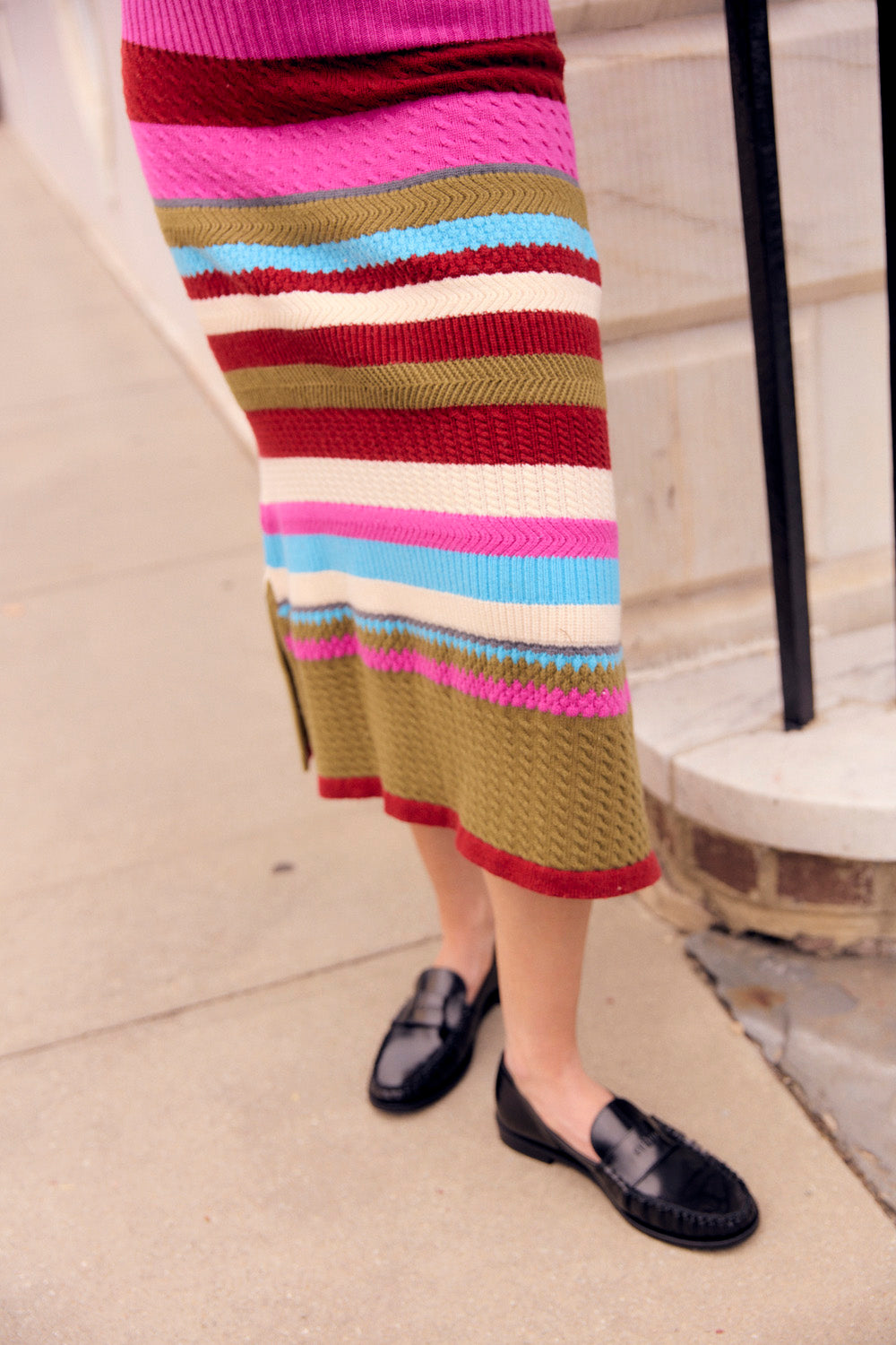 olivia knit striped birdie skirt 