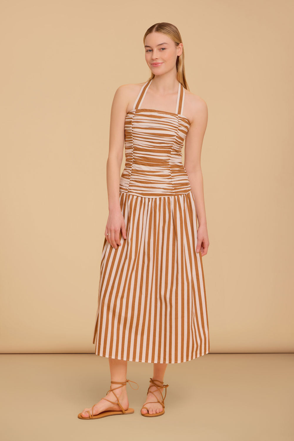 Romy Dress, Tuck Stripes