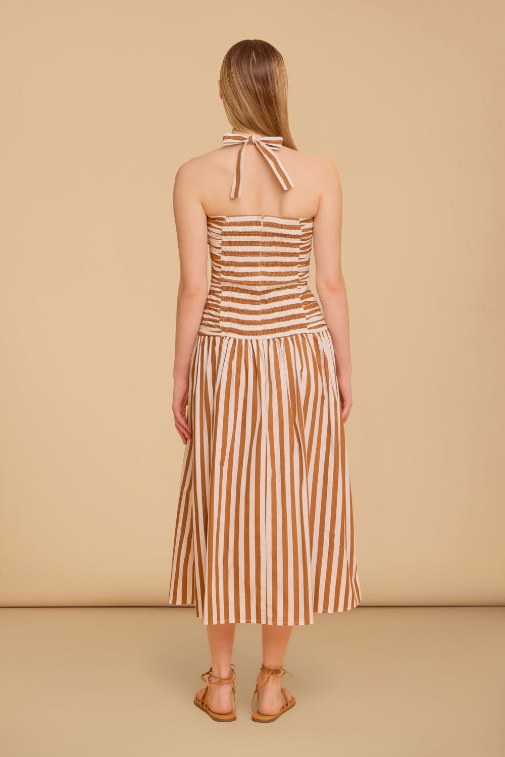 Romy Dress, Tuck Stripes