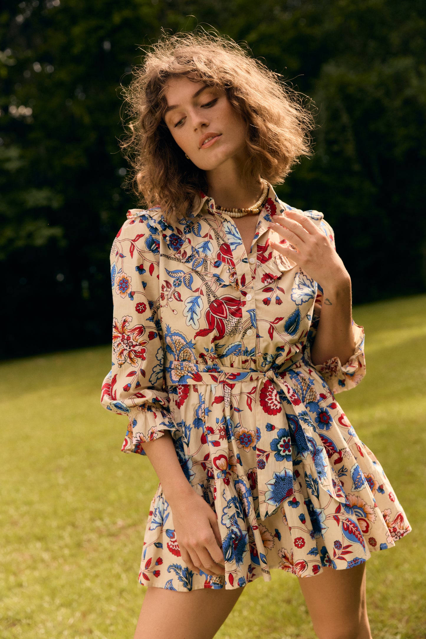 Dale Dress, Chestnut Chintz