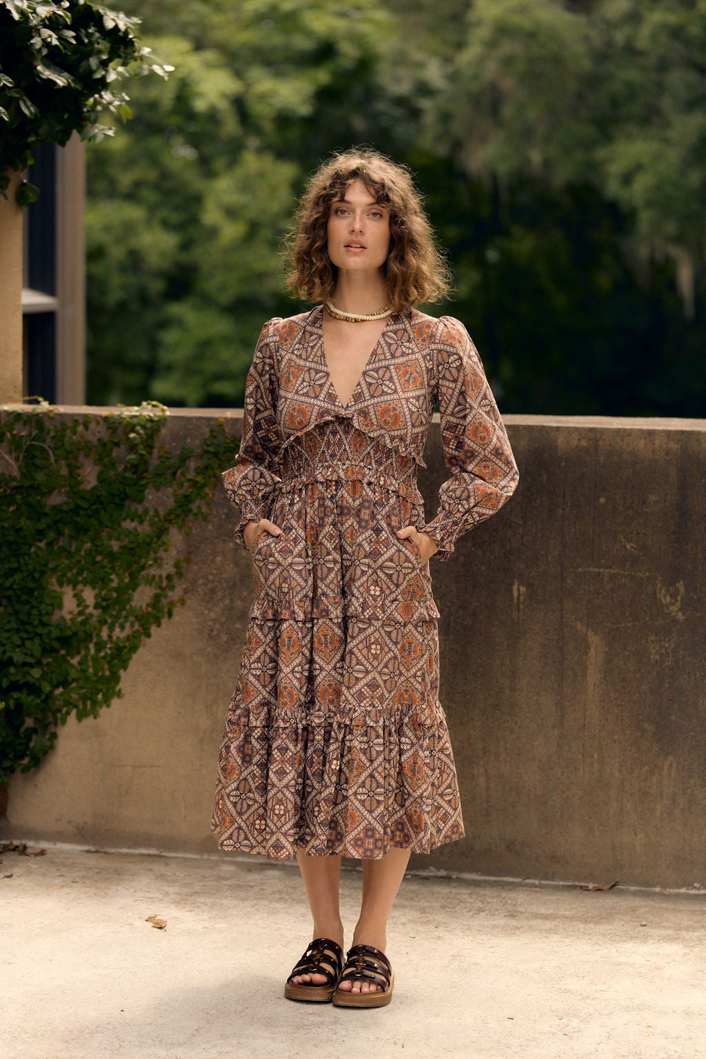 Sloan Dress, Chai Medallion